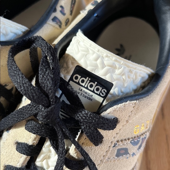 Adidas Gazelle Cream & Black Leopard 🐆 Platform Sneakers - Picture 6 of 8